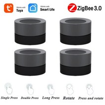 ZigBee Tuya 스마트 노브 무선 장면 스위치 버튼 컨트롤러 배터리 구동 홈 오토메이션 시나리오 장치, 04 4pcs