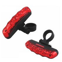 LED 자전거 RED 5구 야간안전 후미등 자전거방향지시등 국민라이트 전조등, 1개, 5열20118자전거후미등