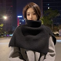 2022 년 숄 목도리 일체형 한판 망토 밖에 목도리를 걸치고 겨울 니트 털실을 두껍게 하고 보온을 했습니다