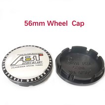 휠캡블랙 실버 자동차 휠 센터 Hup 캡 4 개 ABT 커버 배지 56mm 수리 장식 엠블럼 부품 스타일링 액세서리, 03 56mm C Syle
