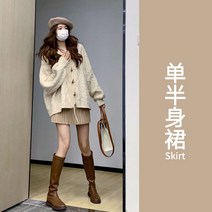 후드 긴팔 원피스 여성의류 일찍이 겨울 가을 여승무원 계 코디 고퀄리티 감각 스웨터 점프슈트 2994808824