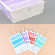 큼직한 종이 쇼핑백 여행 수제 모먼트 수제작 마카롱 쿠키 선물 종이가방 도시락 도매가 대량, 색상/사이즈, 대 - 레드