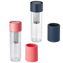 이케아 에프테르스트레바 휴대용텀블러 핑크or 블루 500ml 콜드브루/차거름망