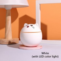 Xiaomi-가정용 초음파 가습기 자동차 아로마 테라피 미스트 메이커 다채로운 밤 고양이 USB 램프 미니 사무실 공기 청정기, 01 WHITE