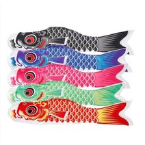 코이노보리 5pcs 40cm 일본 잉어 스프레이 windsock 유영 물고기 플래그 koinobori 연 만화 물고기 다채로운 windsock 잉어 바람 양말 플래그 데코, 5개