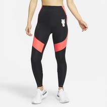 국내매장용 나이키 여성용 레트로 런 패스트 러닝 레깅스 AS DM2322-010 블랙/레드 검빨