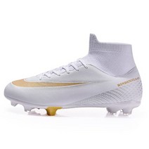 남성 전문 축구화 하이 탑 FG/TF 축구 스니커즈 가벼운 미끄럼 방지 십대 잔디 훈련 스포츠 신발