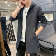 Z3JC 하프 자켓 봄가을 얇은 트렌치 캐주얼 남성 트렌치코트