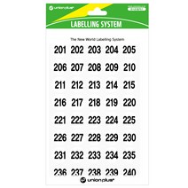 [D1-8809205099121] [유니온플러스 unionplus] 숫자스티커(309/백색) UL-309WH 16mm(1~240) 1개