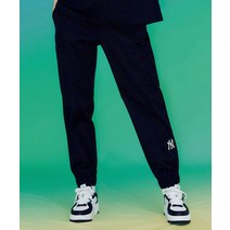 MLB 여성 베이직 미디움로고 썸머 코튼 카고팬츠 NY (Black)