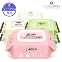 [100매 엠보싱] 꿈토리 저자극 아기물티슈, 02_뉴 넉넉한점프 캡형 100매20팩 55g