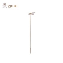 킨티아 지르콘 은침 체인 귀걸이 귀찌 이어커프 1 개