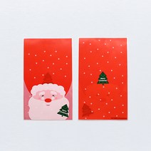 피크닉앤패키지 크리스마스선물포장산타포장봉투, 메리산타 비접착opp15x25cm, 10장
