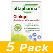 알타파마 로스만 징코 Ginkgo Altapharma Gedachtnis Konzentration 40정 5개
