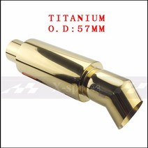 자동차 스타일링 배기 파이프 머플러 테일 유니버설 스테인레스 스틸 오토바이 레이싱 머플러 벤딩 머플러 63mm, 황금 57mm