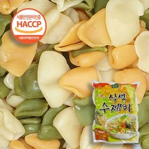HACCP 맛나랑 삼색 수제비 1kg, 없음, 상세설명 참조