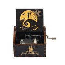 타이탄 메리 뮤직 박스에 애니메이션 공격 퀸 우드 핸드 크랭크 박스 발렌타인 데이, Halloween06
