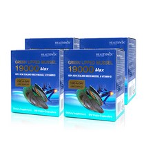 헬스윈 뉴질랜드 초록입홍합오일 19000mg 90캡슐, 4개