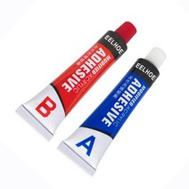 딱붙는 초강력 주물용접착제 AB 접착 강력 빠른 건조 아크릴 구조용 접착제 실란트 주조 수리 유리 금속 플라스틱 목재 실리콘, [01] 20g