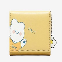 산리오 폼폼푸린 스트랩 하트 반지갑/캐릭터 지갑 옐로우
