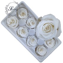 프리저브드 플라워 장미 재료 1송이, 화이트(플로에버)1송이