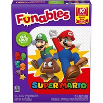 Funables 슈퍼 마리오 어소티드 프루트 플레이버드 스낵, 226g, 1개