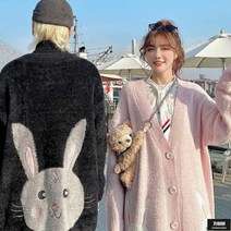 가바바 남여공용 롱가디건 토끼 캐릭터로 귀여운 가디건 G59954