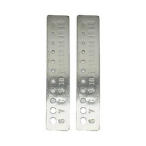 GHSHOP 크로셰 2팩 편직 게이지 측정 도구 유연한 편직 사이저 도구, 약 11cm, 보여진 바와 같이, 스테인레스 스틸