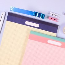 갓샵 B5 A4 모눈 떡메 옥스포드 노트 2type [그리드 격자 대 떡메모지 by FRAISEL 공시생 노트패드], B5 핑크