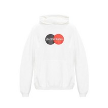 BALENCIAGA [명품]발렌시아가 후드티 마스터로고 오버핏 화이트 남성 62..