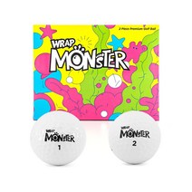 몬스터 초고반발 골프공 비거리향상 2피스 3피스 6구 12구 퍼팅라인 정렬 스크린 필드연습 골프볼 선물 유광/무광 반반 투톤 컬러볼, 랩몬스터 골프공 유광, 옐로우 12구, 2PC