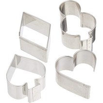 일본직발송 4. 타나카 양기제작소 다나카 양기 쿠키 뽑기틀 세트 oe2121 트럼프 세트 스테인리스 일본 (4, One Size_One Color, One Color, One Size