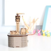 퍼즐피플 3D 영공방 오르골 입체퍼즐모형 직소퍼즐, 3D목재 회전 우드오르골 인천국제공항, 1Ea