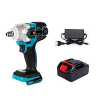 전동 렌치 브러시리스 전기 임팩트 렌치 388VF 무선 소켓 마끼다 18V 배터리용 충전식 1/2 인치 전동 공구, CHINA, with a battery