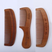 백단 복숭아나무 빗 4종/머리빗/빗/헤어빗/미용실빗/앞머리빗/옆머리빗/소장빗/나무빗/복숭아나무빗, 코스모스반달(c)