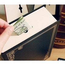 [지원지구] 책장 서재 티나지않는 비상금 미니금고 작은 돈통 히든 귀중품 비밀공간 안전지폐 지페 저금통, 레드(중)