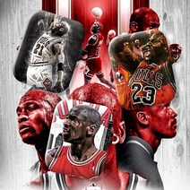 와우박스 주문제작 농구 에어팟 버즈 하드 케이스 시카고 불스 레전드 마이클 조던(Michael Jordan) 커스텀, 무광 하드케이스, 버즈(밑판 흰색)