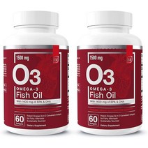 Essential Elements EPA 및 DHA 함유 오메가-3 피쉬 오일 보충제 | 면역 심장 및 인지 지원을 위한 지방산 | 소프트젤 60개, 60.0 Servings (Pack of 2)