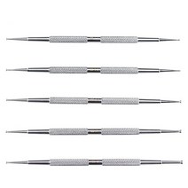 도자기굽기 물레 흙 재료 점토 5개 세트 모들링 조각용 새로운 더블 헤드 압입 펜 예술 공예 도자기 점토, 01 5 Piece Set