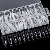 말캉팁 120pcs 폴리 젤 네일 연장 팁 코핀 인조 손톱, 1, 2-말캉팁-스틸레토
