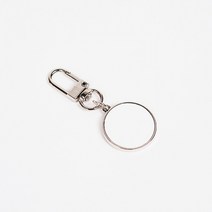 주문제작용 전사인쇄판 포함 원형 포토 키링 DD-09911, 골드
