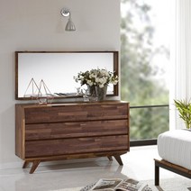 호두나무화장대3단서랍장1200+거울