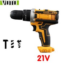 VOTO-브러시리스 전기 스크루 드라이버 25 1 토크 3 in 무선 임팩트 드릴 마끼다 21V 배터리용, [01] Black