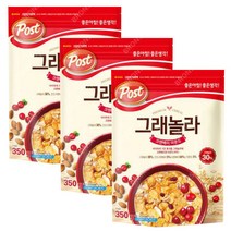 [ 조 은 마 켓 ] [ 맛 과 영 양 의 황 금 비 율 ] 포 스 트 그 래 놀 라 크 랜 베 리 아 몬 드 350g, 3개