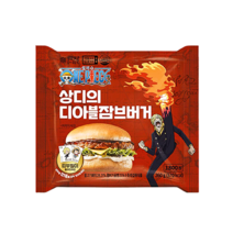 원피스 상디의 디아블잠브버거 띠부씰스티커포함 햄버거 260g, 3개
