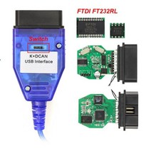 BMW K + DCAN FTDI FT232RL 스위치 CAN OBD 2 OBD2 용 자동차 진단 자동 도구 K-라인 라인 케이블, FT232RL With Switch 2