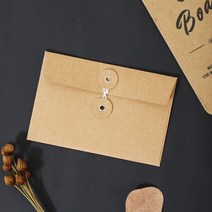 [케이로] 377459 클래식 종이 봉투 흰색 오프셋 빈 창 청첩장 선물 10-100 개, C kraft paper x200