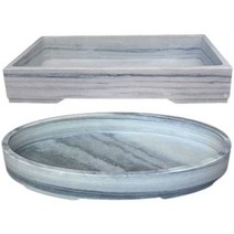 천연 수석 화분 받이 어항 진열대 사각 연꽃 수경, 직사각형 50x30x8