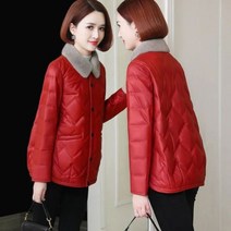 재킷 여성 가을 겨울 빅 사이즈에 도톰한 퍼 카라 트렌디 크롭 코트 FC4567