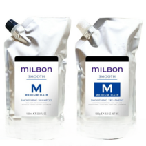 밀본 스무딩 샴푸 M 1000ml 스무딩 트리트먼트 M 1000g 리필용 세트, 기본